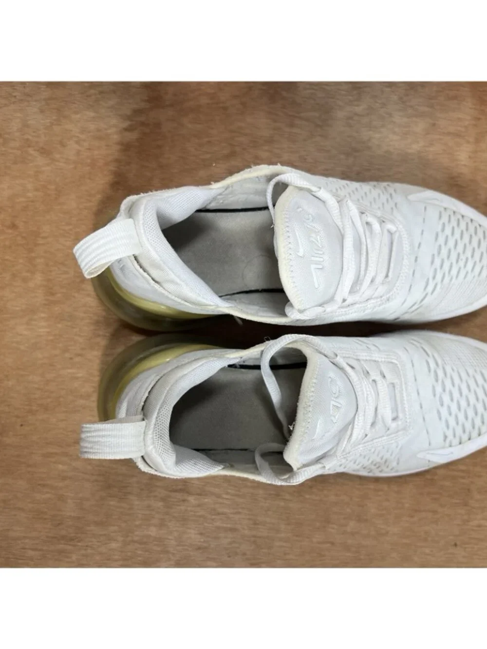 Nike Air Max 270 Women Size 8 Shoes 'Triple White' 943345-103